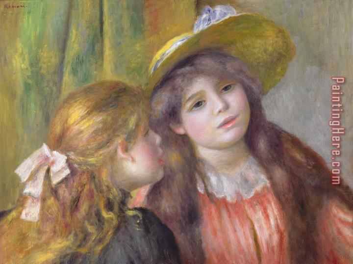 Pierre Auguste Renoir Portrait of Two Girls